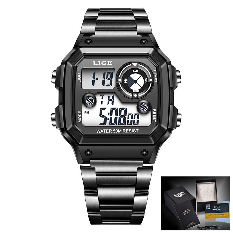 Elektronische Uhr Unisex Uhr Leucht Display Uhr Multifunktionale