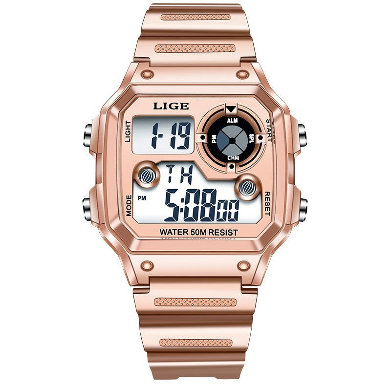 Elektronische Uhr Unisex Uhr Leucht Display Uhr Multifunktionale