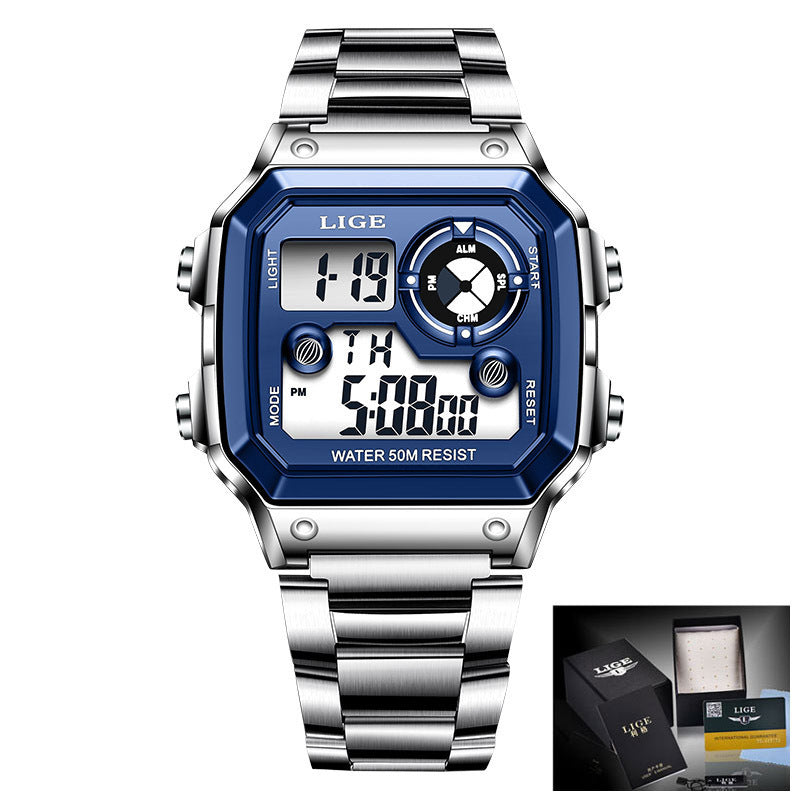 Elektronische Uhr Unisex Uhr Leucht Display Uhr Multifunktionale