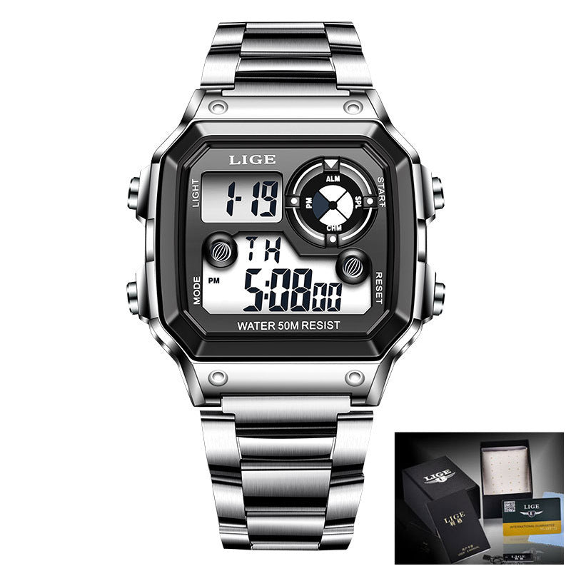 Elektronische Uhr Unisex Uhr Leucht Display Uhr Multifunktionale