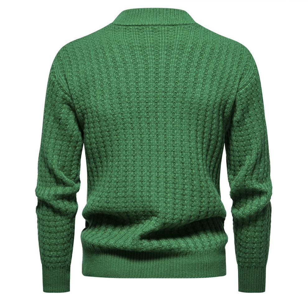 Herbst Herren Strickwaren Einfarbig Rundhals Mode Pullover