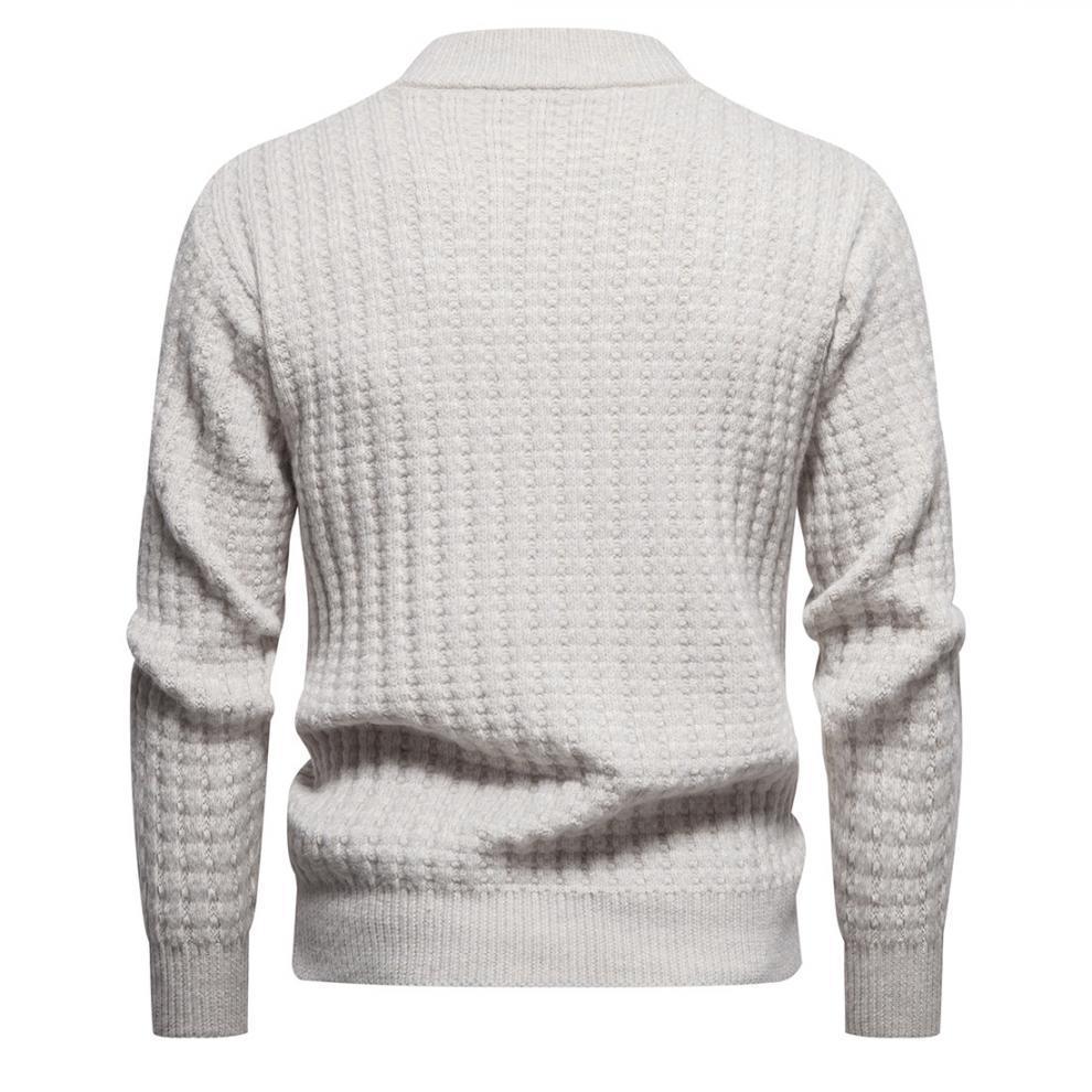 Herbst Herren Strickwaren Einfarbig Rundhals Mode Pullover