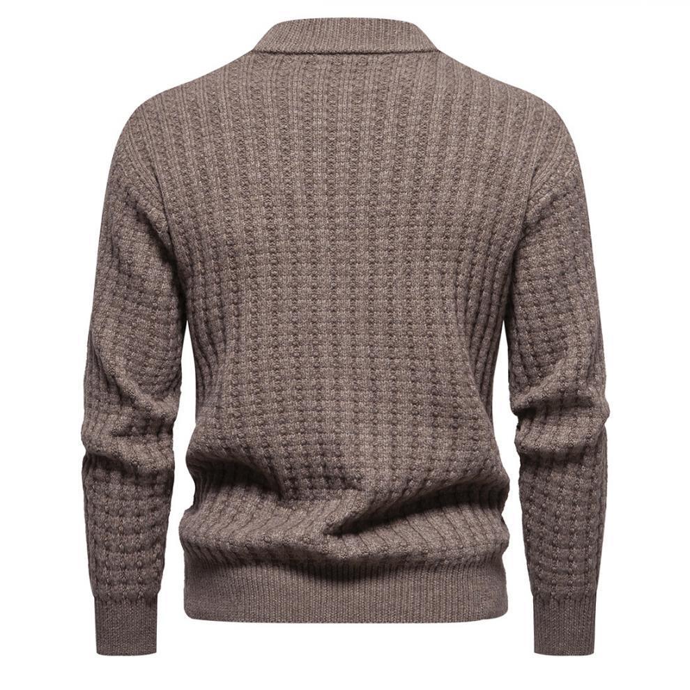 Herbst Herren Strickwaren Einfarbig Rundhals Mode Pullover