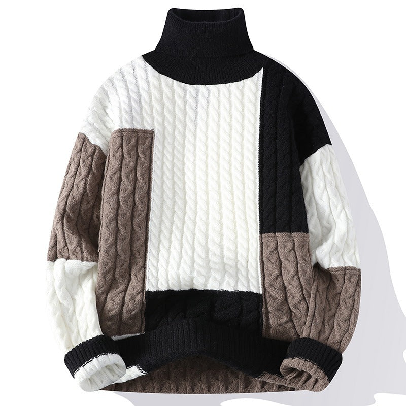 Paar tragen Rollkragenpullover Dicker Pullover Weicher, warmer reiner Kaschmir Einfaches Unterhemd