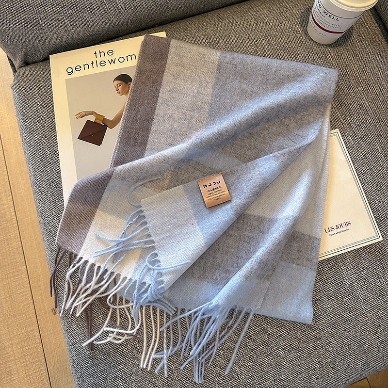 Karierter Schal aus reiner Wolle, britischer Klassiker