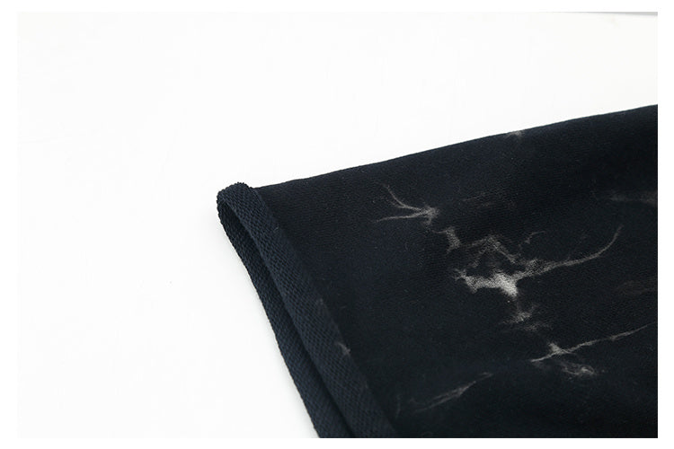 Herbst und Winter Batik-Mützen aus schwarzem Flor für Männer und Frauen