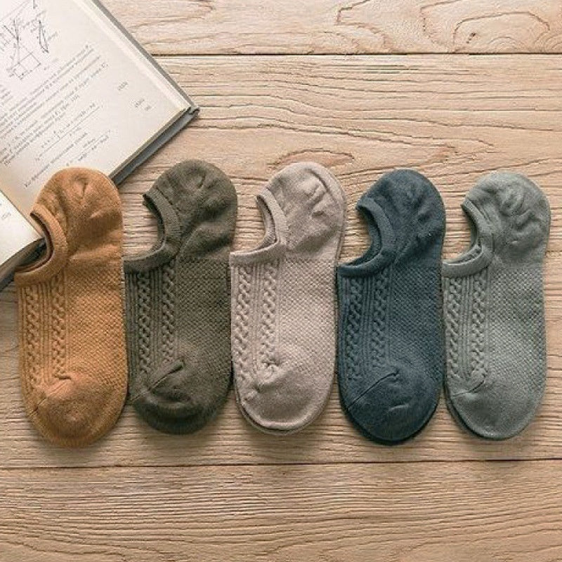 Combination Short Ankle Socks Hemp Pattern