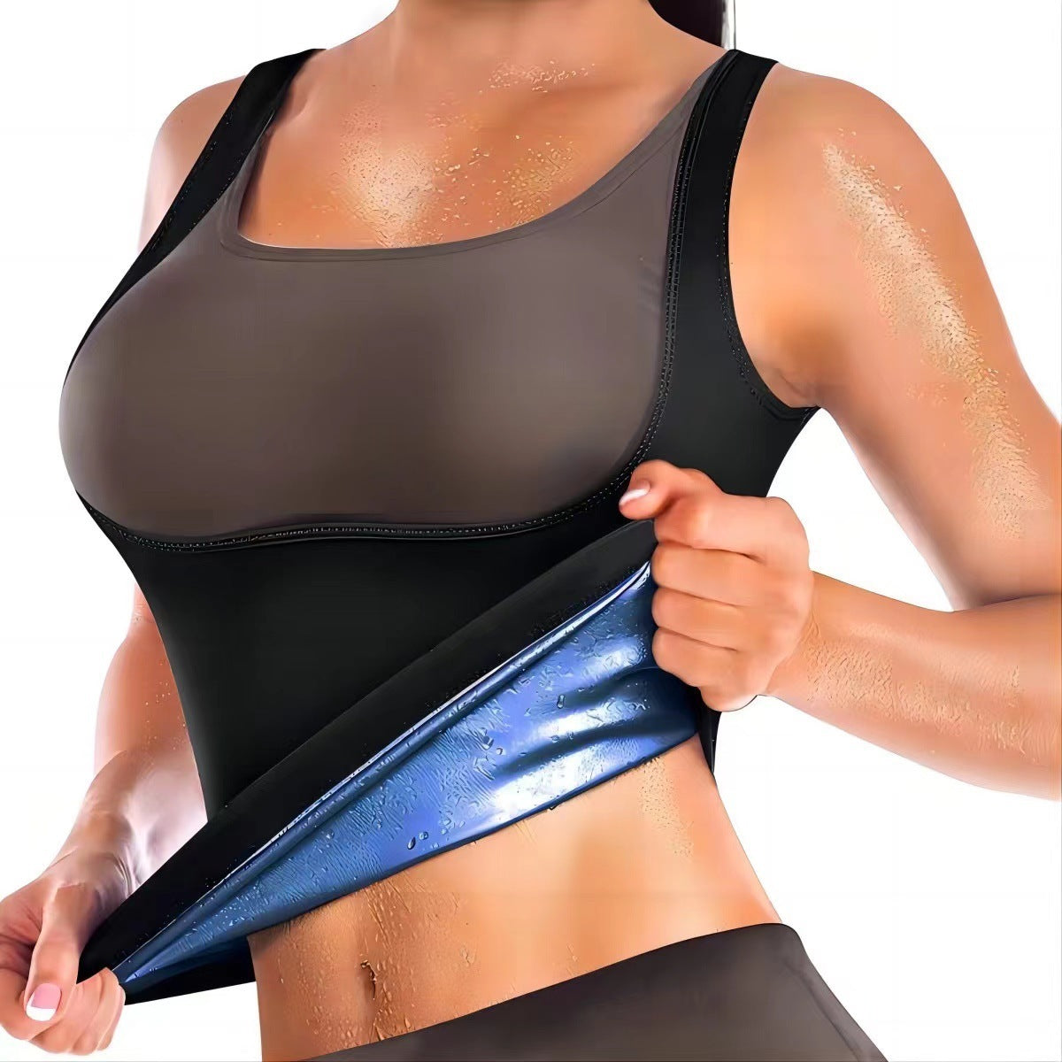 Violently Sweat Shapewear – Silbernes Pastebrushing-Unterhemd