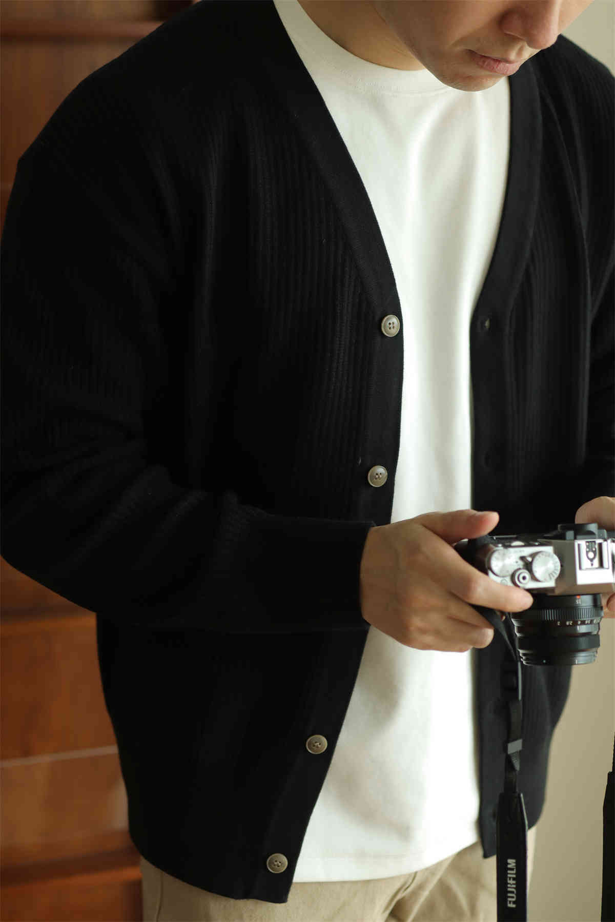 Strickjacke in reiner Farbe, warmhaltender Pullovermantel