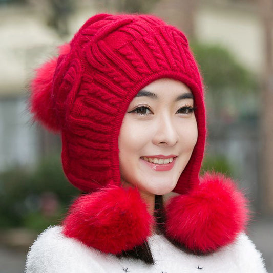 Winter Korean Style Fleece Rabbit Fur Hat