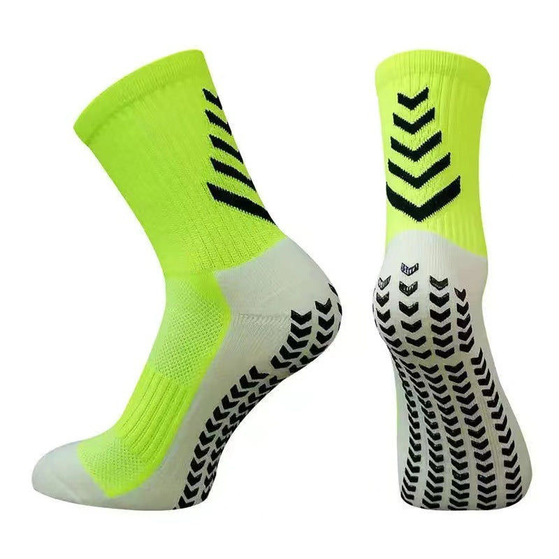 Men's Mid-calf Athletic Socks Socks For Running Non-slip Silicone Thickened