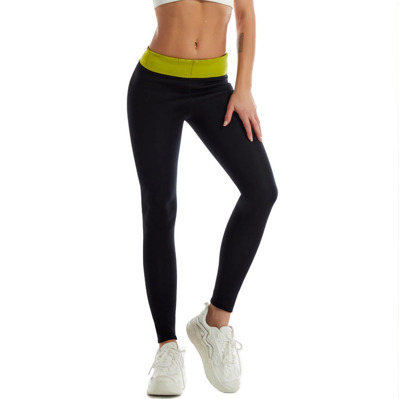 Neopren High-waisted Hose Nine Points Violent Trainingsanzug Dreireihig