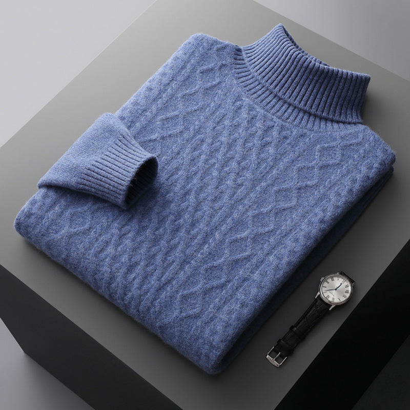 Heavy Industry Dicker Kaschmirpullover Herren Pullover mit hohem Revers
