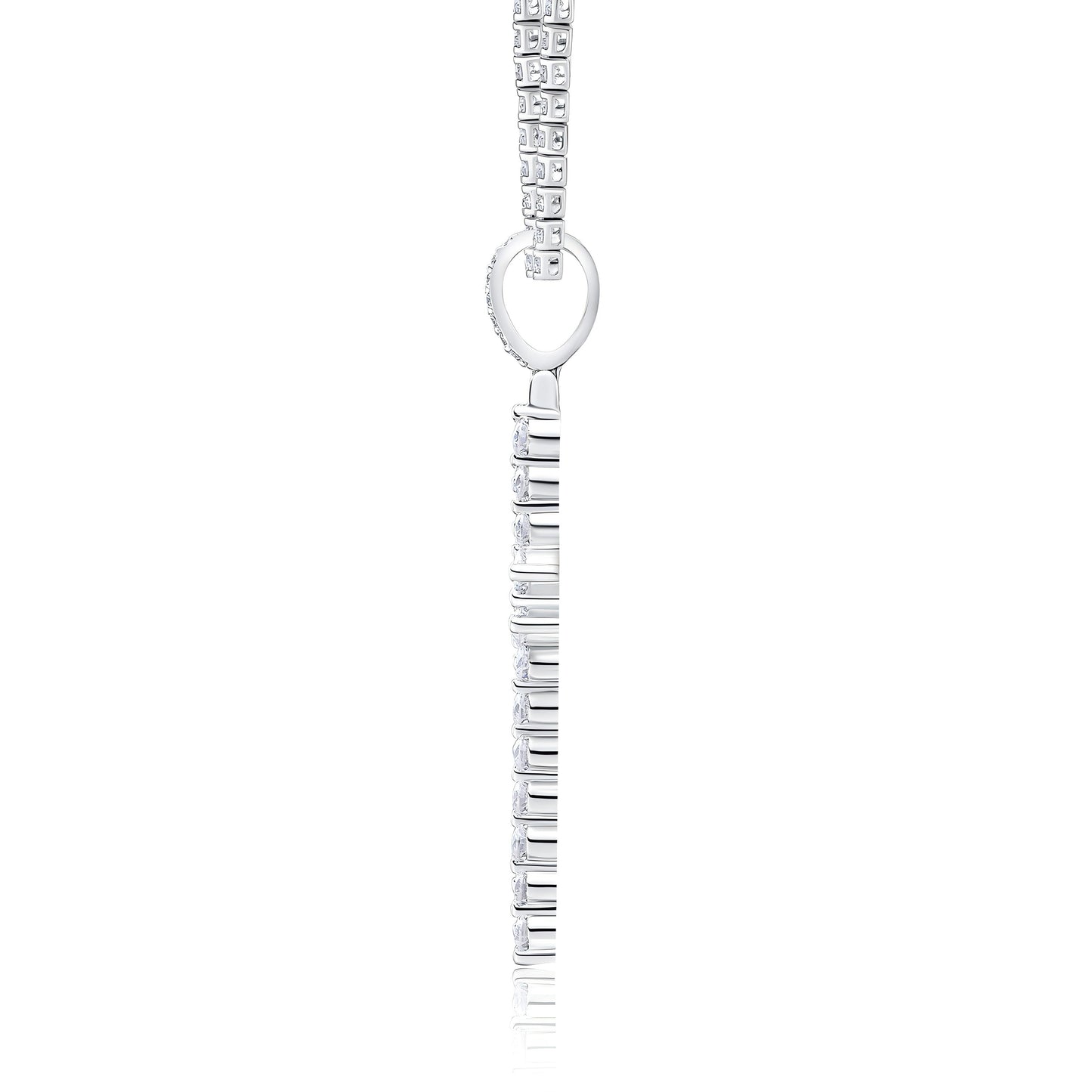 Holy Light - A Fashionable And Trendy Necklace Pendant Set With Top-quality Moissanite S925 And Silver Plated With Platinum Can Be Tested With A Diamond Pen