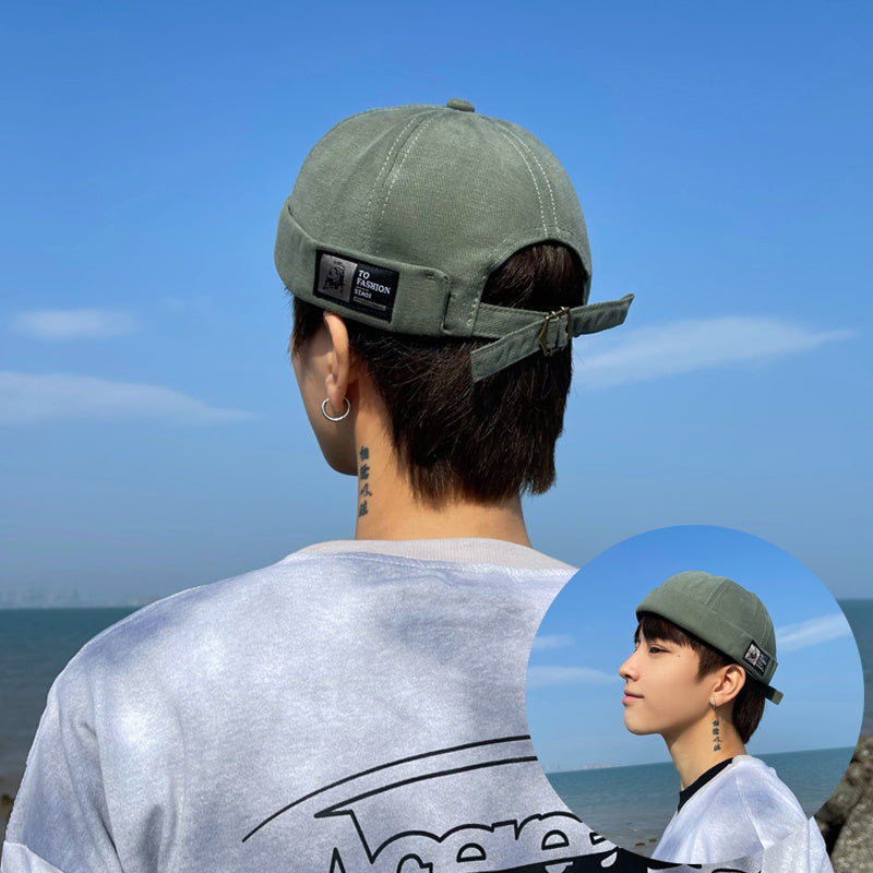 Retro Melon Hat Male Four Seasons Hip-hop Korean Version Of Beret Hat Street Hipsters Hats Without Eaves Landlord Women