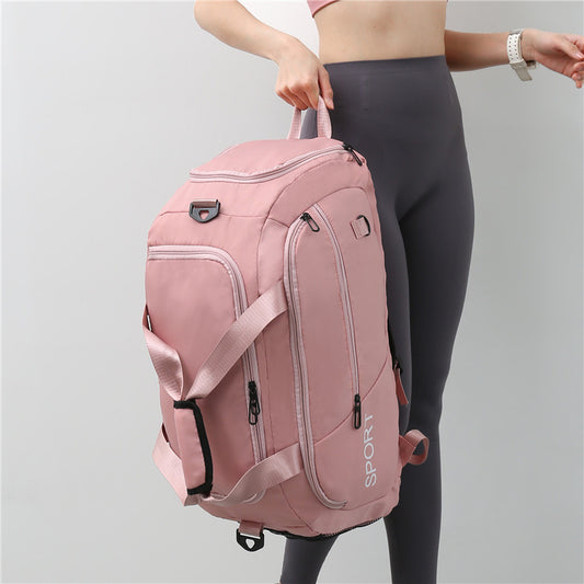 Gepäcktaschen für Frauen Handtasche Oxford Herren Fitness Gym Umhängetasche Wasserdicht Sport Reise Rucksack mit Schuhe Fach