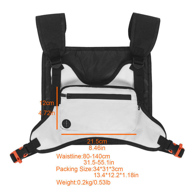 Fitness Weste Tasche Sport Lauf Brust Taschen