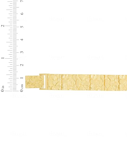 Floreo 10k Yellow Gold Nugget Bracelet Medium (8mm)