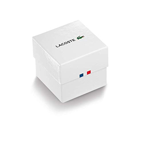 Lacoste 12.12 Studio Herren-Quarzuhr mit Edelstahlgehäuse und grünem Gummiarmband (Modell: 2011250)