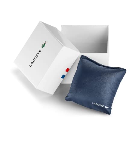 Lacoste 12.12 Studio Herren-Quarzuhr mit Edelstahlgehäuse und grünem Gummiarmband (Modell: 2011250)