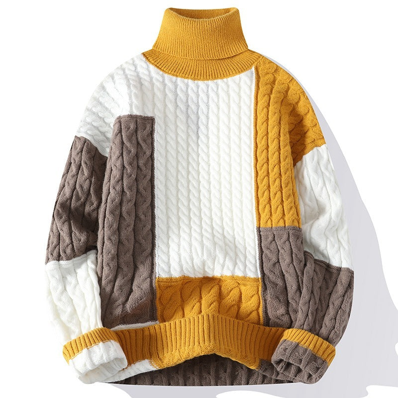 Paar tragen Rollkragenpullover Dicker Pullover Weicher, warmer reiner Kaschmir Einfaches Unterhemd