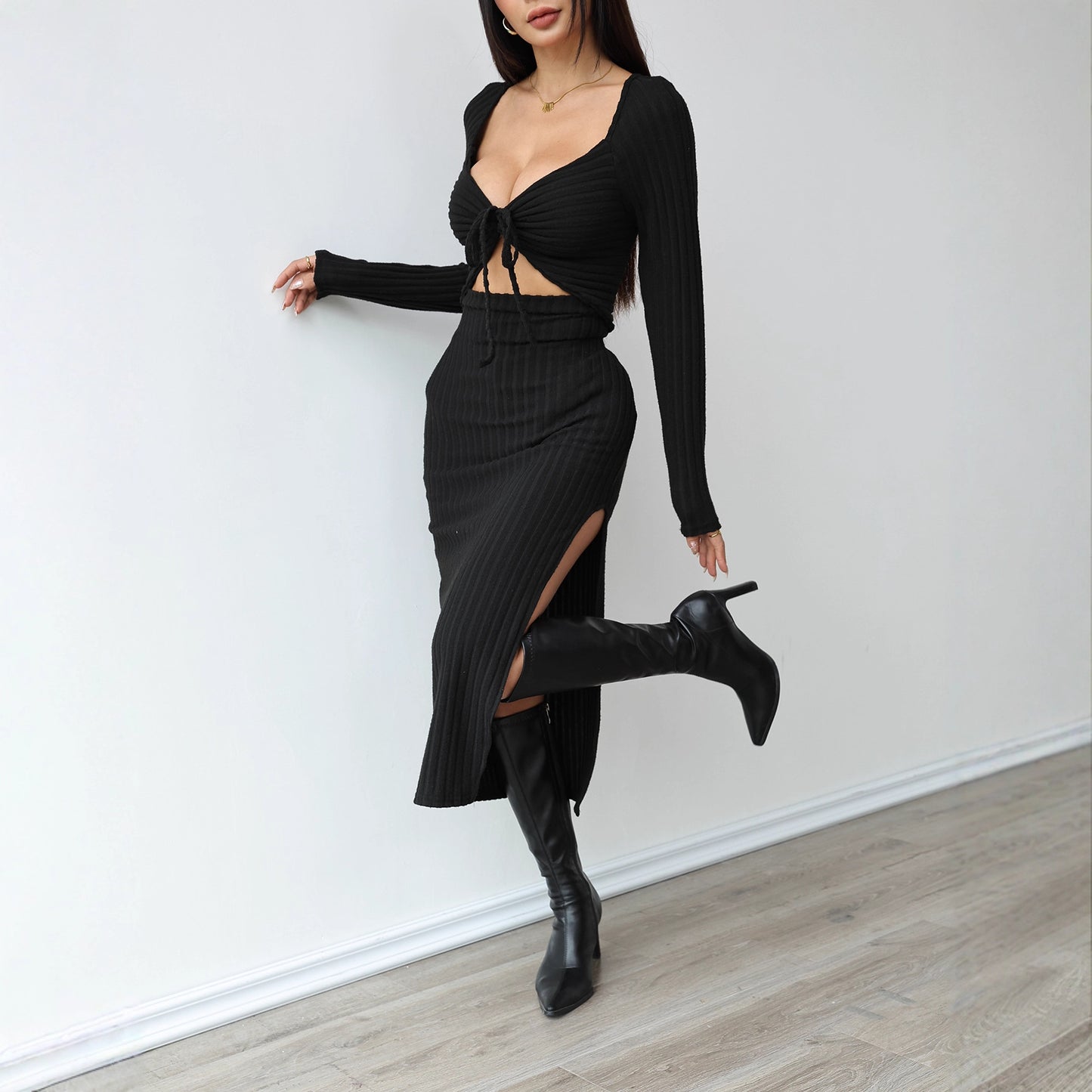 Slim-fit Slimming High-end Long Sleeve Dress
