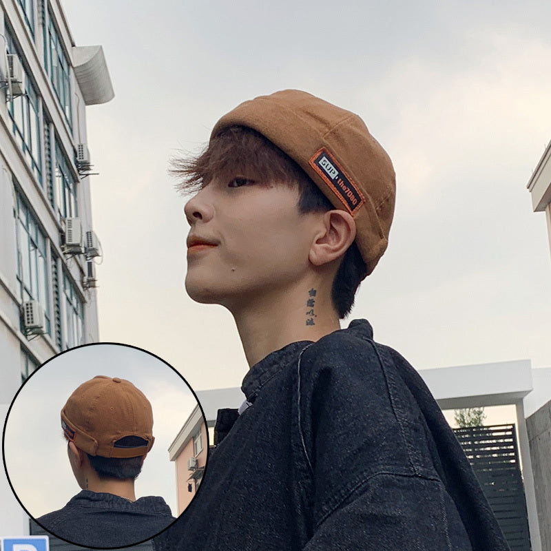 Retro Melon Hat Male Four Seasons Hip-hop Korean Version Of Beret Hat Street Hipsters Hats Without Eaves Landlord Women