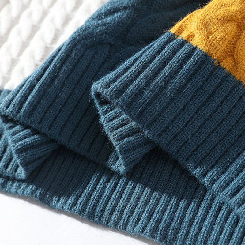 Paar tragen Rollkragenpullover Dicker Pullover Weicher, warmer reiner Kaschmir Einfaches Unterhemd