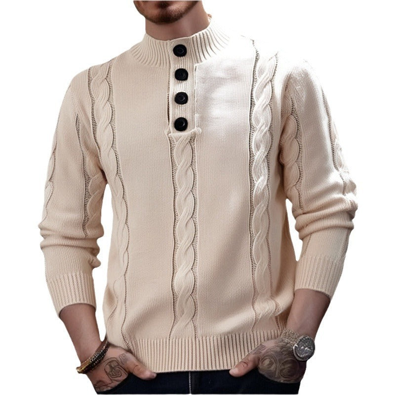Lässiger Pullover mit gedrehter Blume in Volltonfarbe