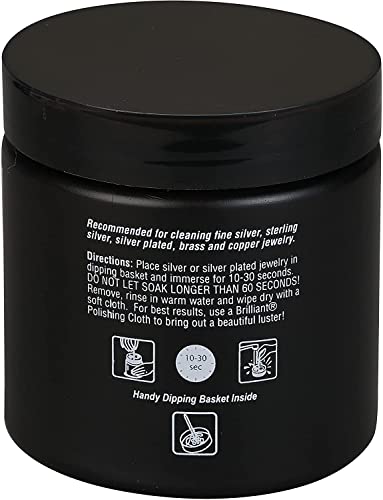 Brilliant Silver Dip Cleaner, Schwarz, 8 oz