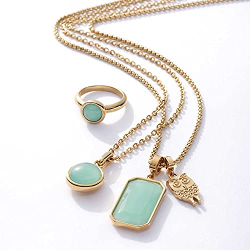 Leonardo Jewels Clip&amp;Mix Lilo Anhänger, Ketten-Anhänger aus Edelstahl, 2,5 cm, kleiner Eulen Armband-Charm, Gold, Damen Schmuck, 022886