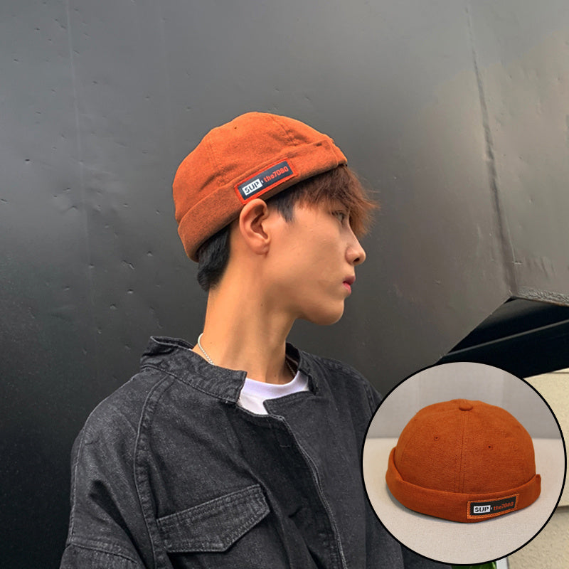 Retro Melon Hat Male Four Seasons Hip-hop Korean Version Of Beret Hat Street Hipsters Hats Without Eaves Landlord Women