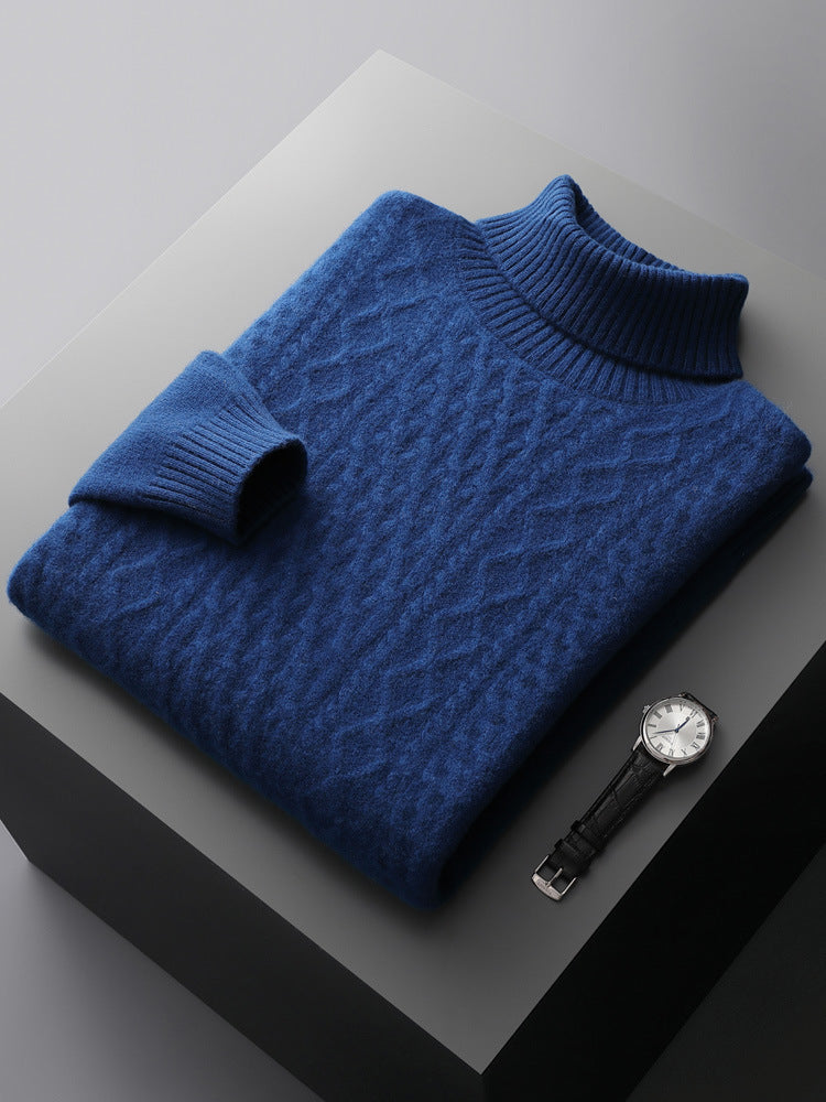 Heavy Industry Dicker Kaschmirpullover Herren Pullover mit hohem Revers