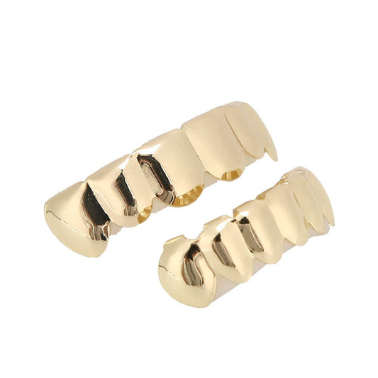 Hip Hop Silber Gold Grills, Hip Hop Zahnschmuck für Ihre Zähne Oben und Unten, Gold Silber Zähne für Männer Frauen, Punk mit polierten Zähnen, Rapper Kostüm Zähne Schmuck