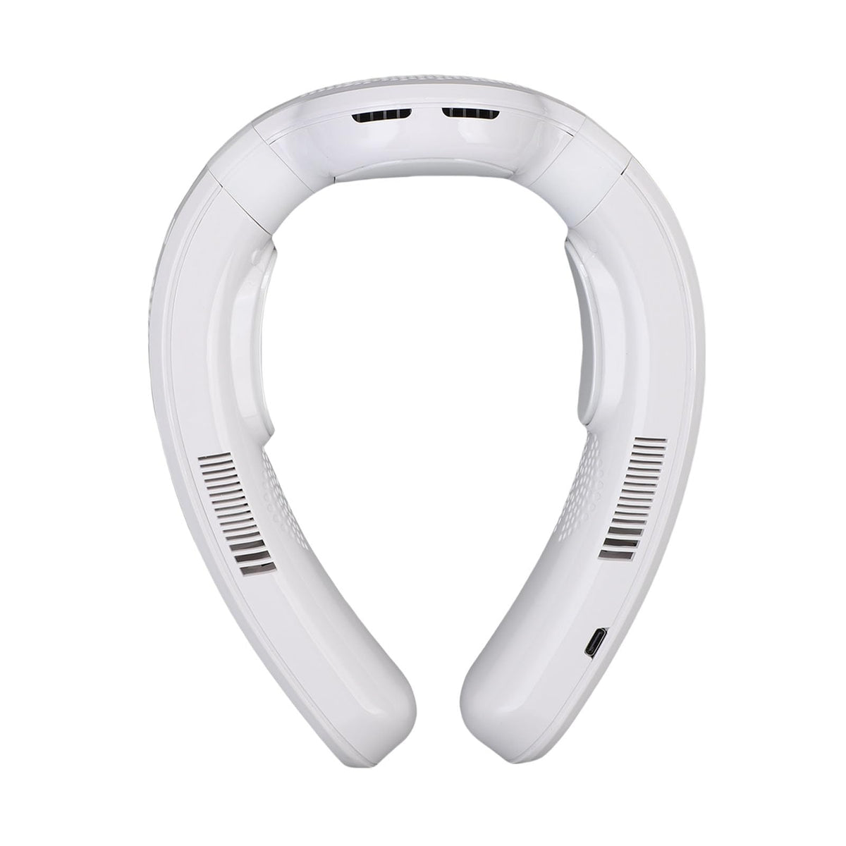 Wakects Tragbarer Nackenventilator, ABS-PP, Tragbarer Ventilator, 10000 MAh Akku, 3 Geschwindigkeiten, Kühlung, Heizung, Leiser Halbleiter für Strand, Radfahren, Camping, Kreuzfahrt, Reisen (WHITE)