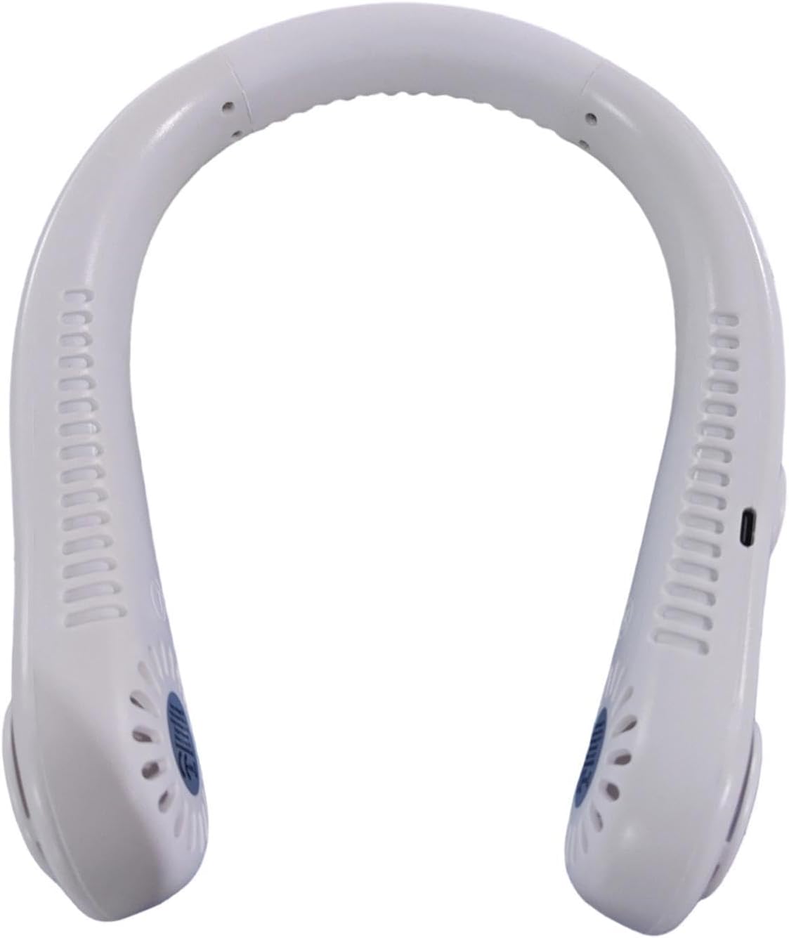 Tragbarer Ventilator, freihändiger Ventilator ohne Flügel, wiederaufladbar, Kopfhörer-Design, USB-betriebener Kühlventilator für Damen und Herren, 5 Geschwindigkeiten