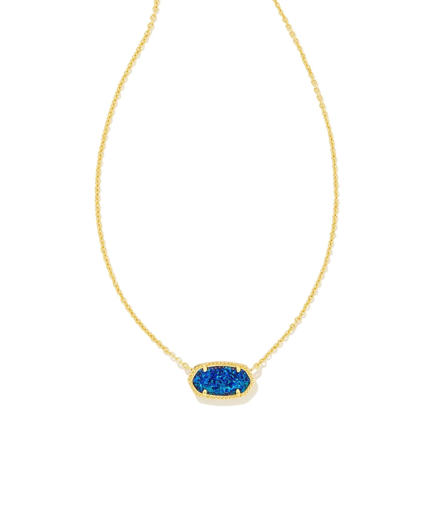 Kendra Scott Elisa Pendant Necklace Gold Cobalt Blue Kyocera Opal One Size