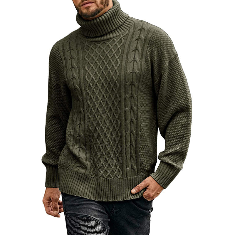 Herrenpullover, einfarbig, langärmelig, Strickjacke