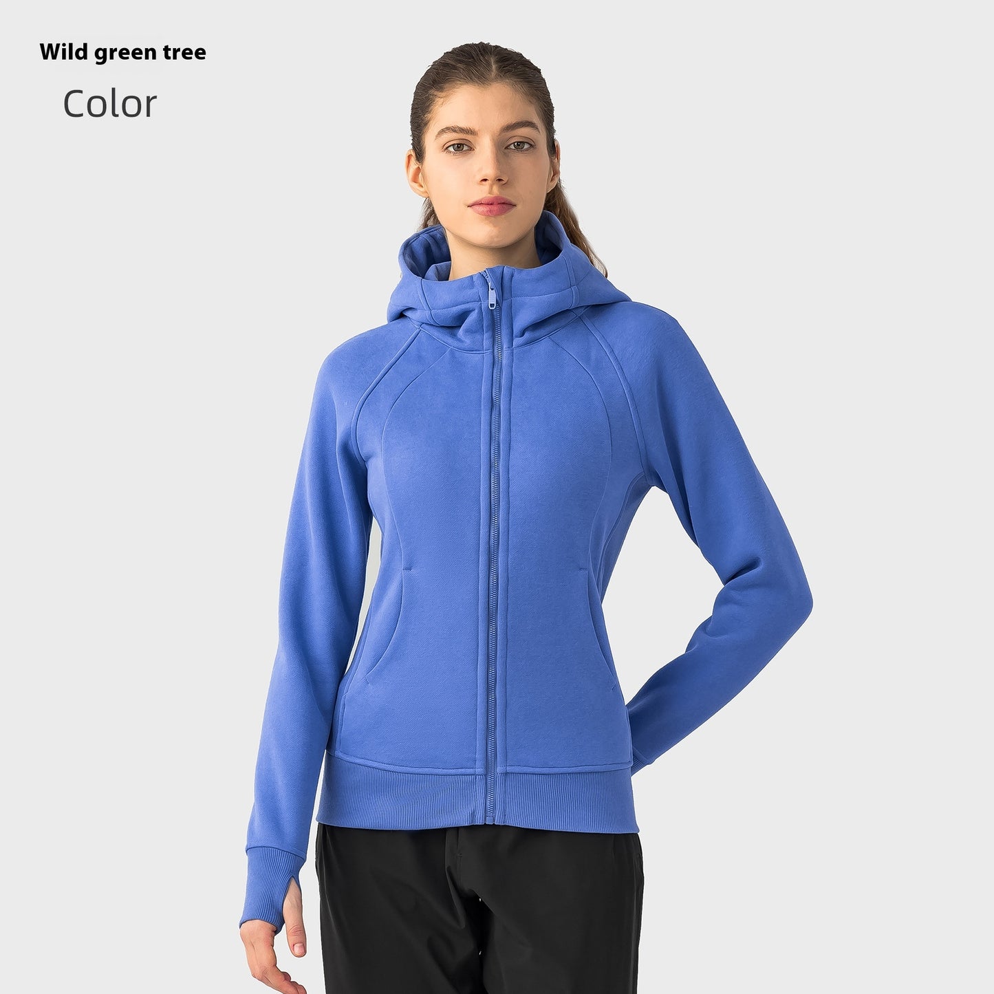 Dicke warme Sportjacke mit Kapuze, Fitnessjacke