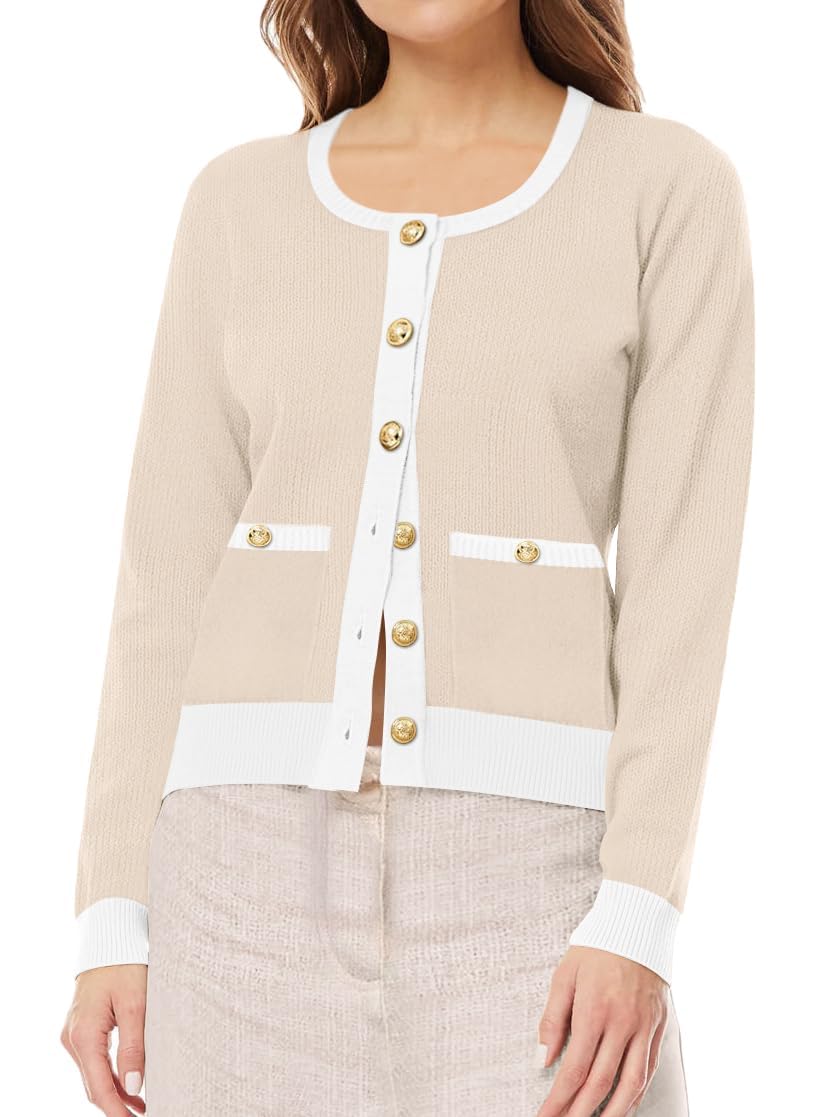 2024 Trendy Cardigans für Damen im Herbst, lässig, klassisch, vorne offen, Button-Down, leichte Pullover, Strick-Oberteil