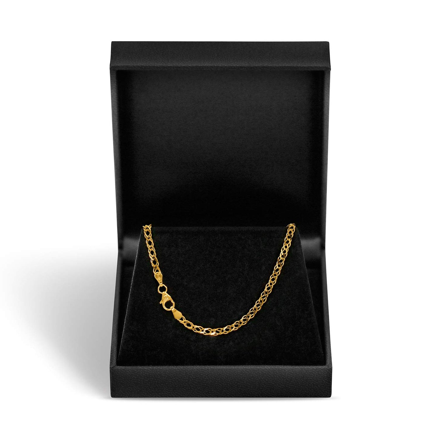 EDELIND Feines Armband Damen Herren Echt Gold 2,9 mm Zwillingspanzerkette aus 333 Gelbgold Goldarmband Länge 21 cm mit Geschenkbox Made in Germany