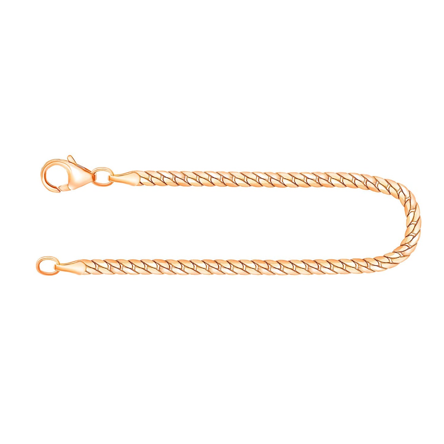 EDELIND Armband Herren 750 Echt Gold 3.6 mm Armkette Panzerkette aus 18 K Bracelet für Männer Länge 18.7 cm Gelbgold Goldarmband Made in Germany