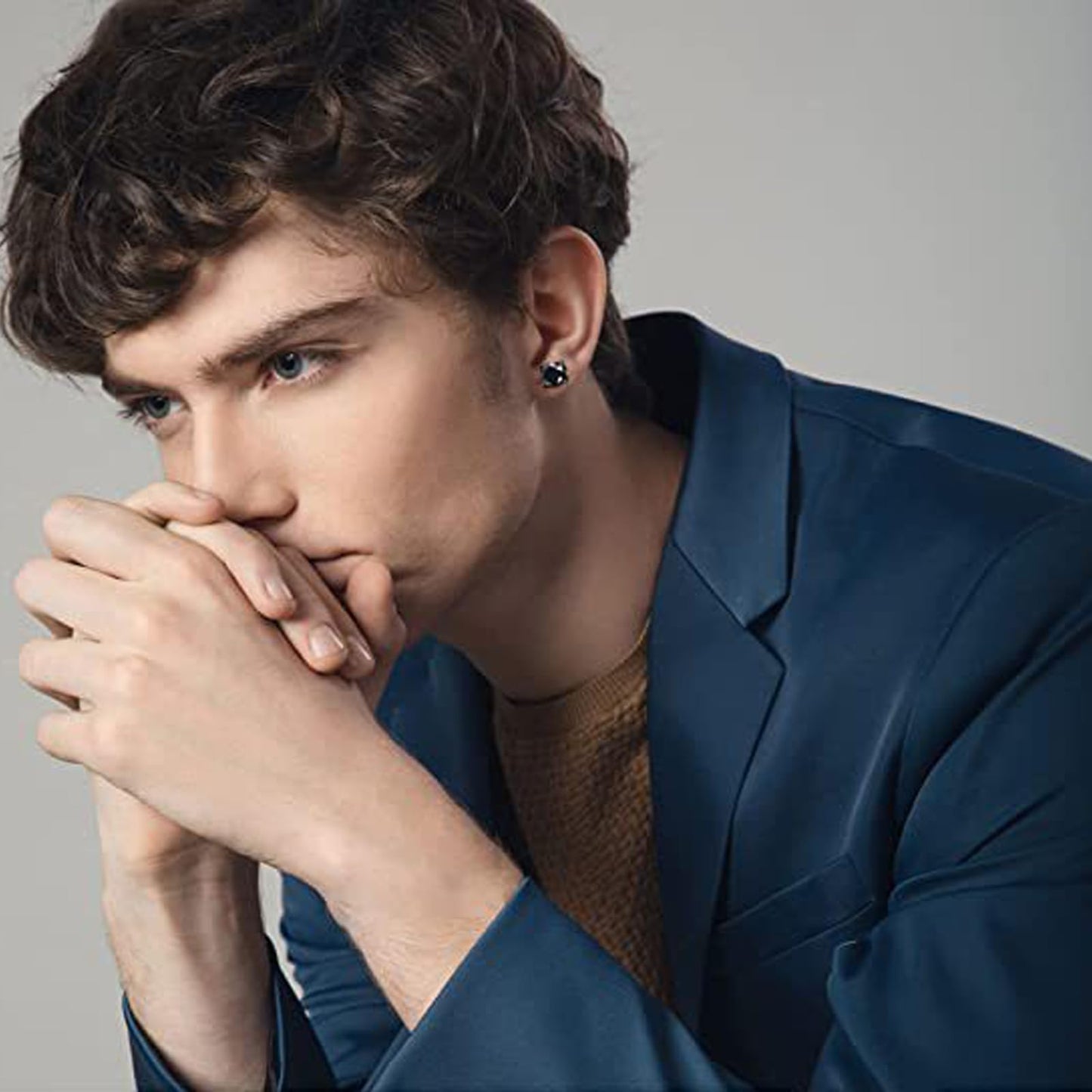 NEWITIN 6 Paar magnetische Ohrstecker aus Edelstahl für Männer, magnetische Ohrringe für Männer, Ohrclips, nicht durchdringende Ohrringe, Unisex, CZ-Magnetohrringe, Diamantohrringe für Frauen und Männer