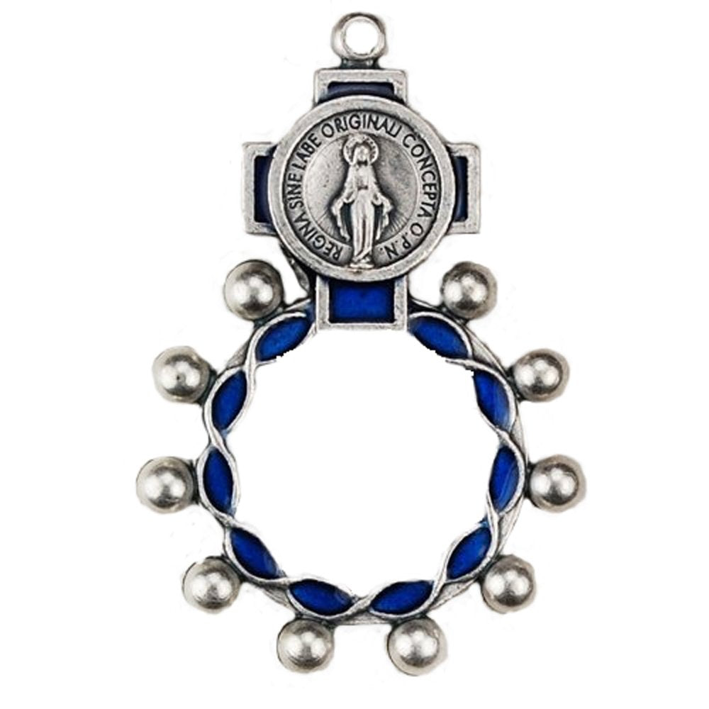 Blauer Wundersamer Rosenkranzring (94-21)