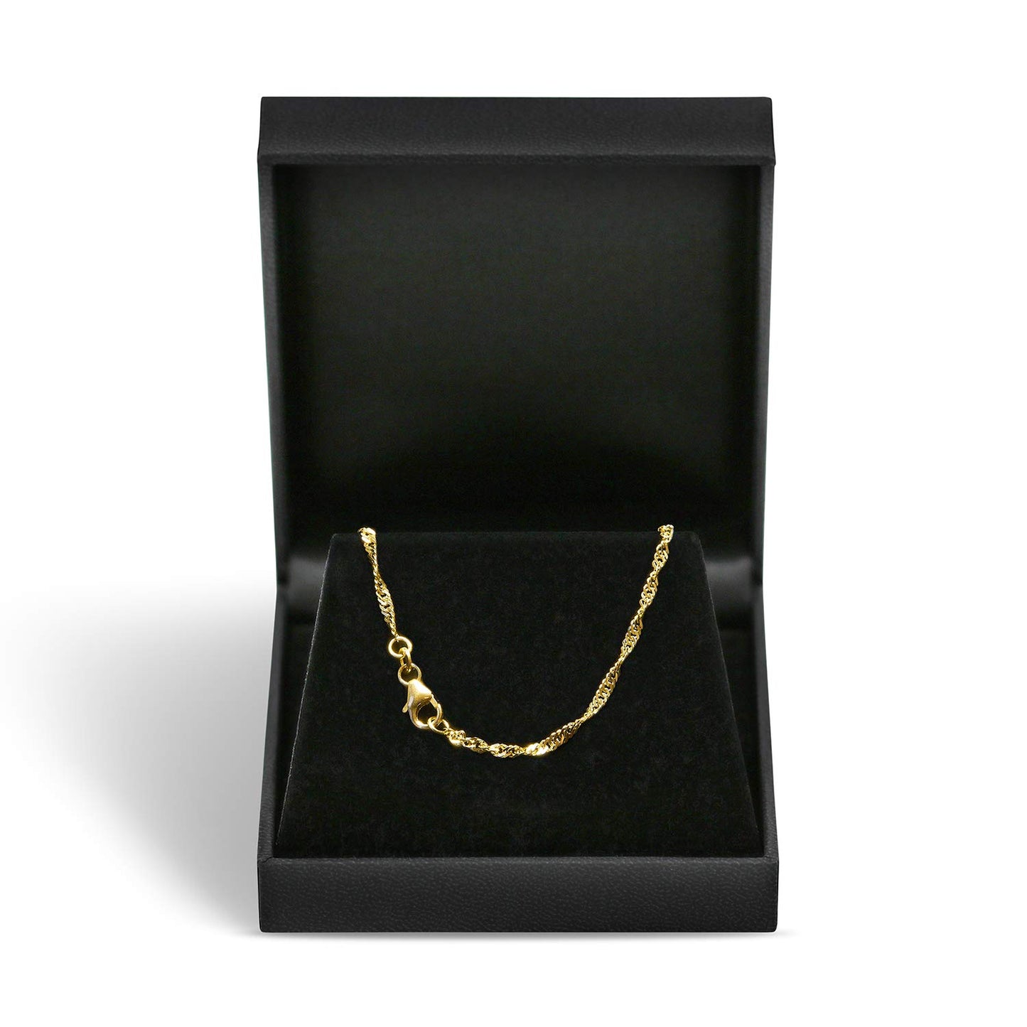 EDELIND Feines Armband Damen 585 Armband Singapurkette 14K Gelbgold 2,2 mm Länge 18,5 cm Armkette Echtgold mit Schmuck Geschenk Box Made in Germany