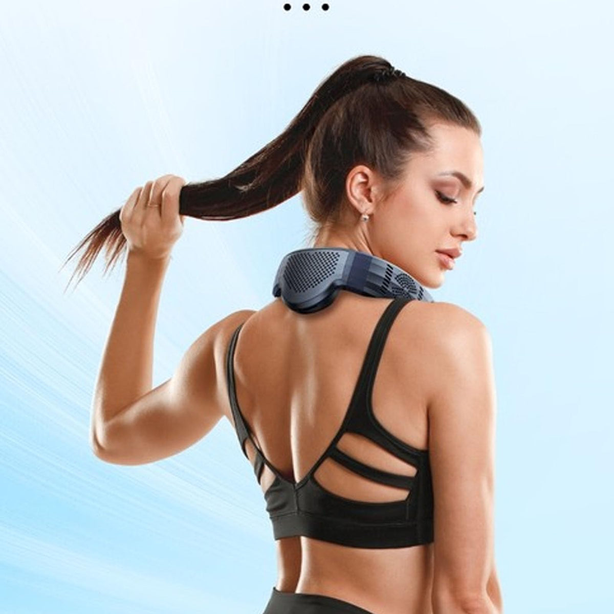 Wakects Tragbarer Nackenventilator, ABS-PP, Tragbarer Ventilator, 10000 MAh Akku, 3 Geschwindigkeiten, Kühlung, Heizung, Leiser Halbleiter für Strand, Radfahren, Camping, Kreuzfahrt, Reisen (WHITE)