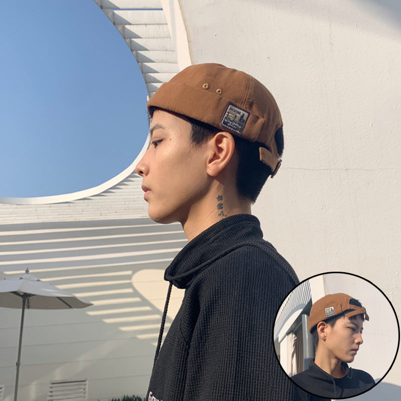 Retro Melon Hat Male Four Seasons Hip-hop Korean Version Of Beret Hat Street Hipsters Hats Without Eaves Landlord Women