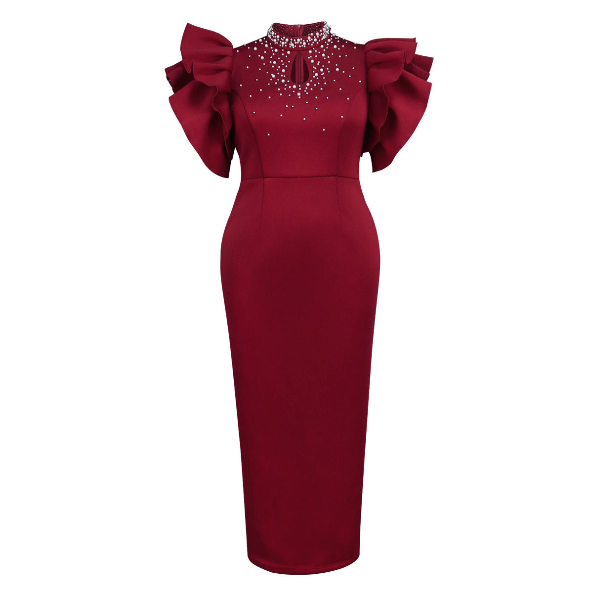 Sommerliches Rollkragenkleid mit Cut-Outs
