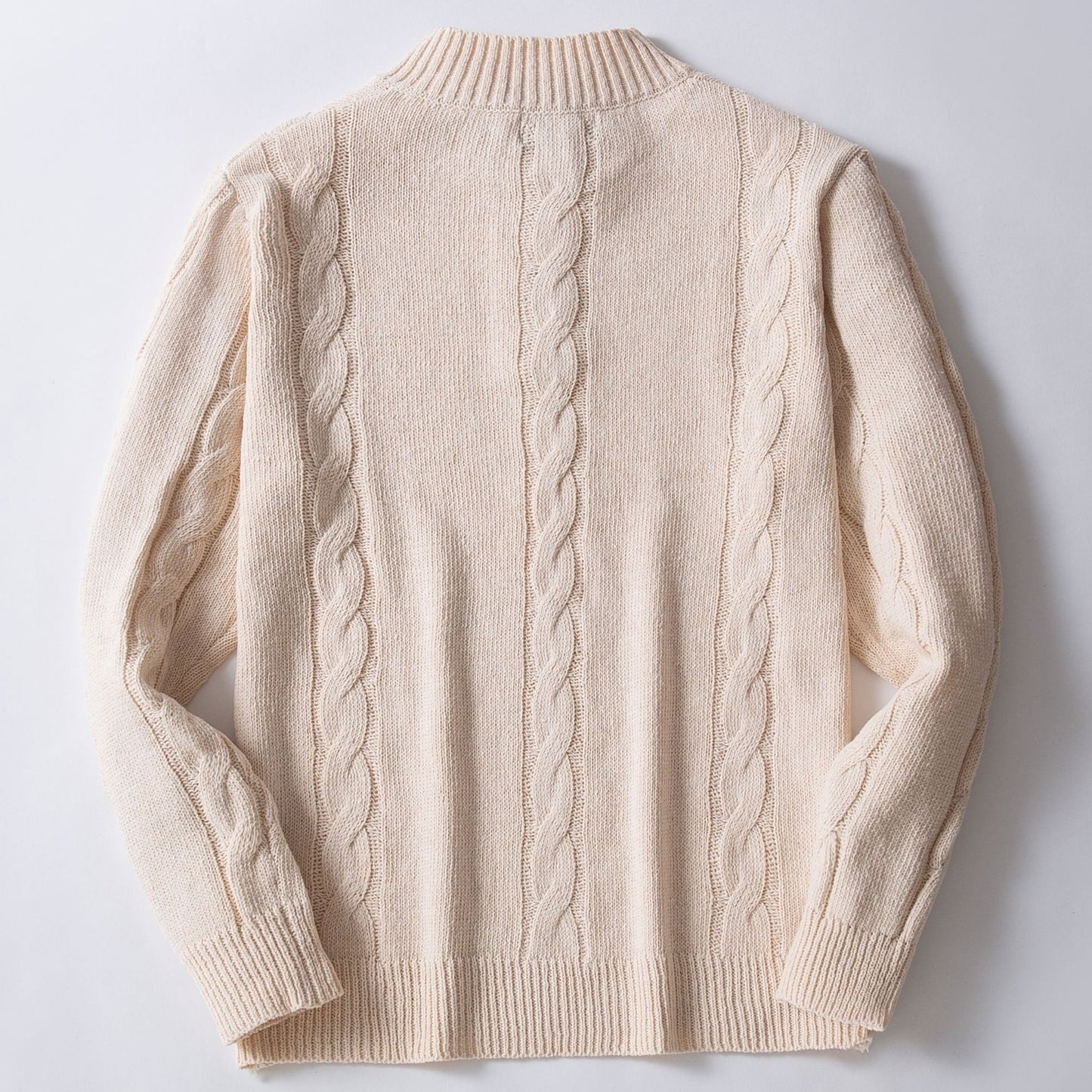 Lässiger Pullover mit gedrehter Blume in Volltonfarbe