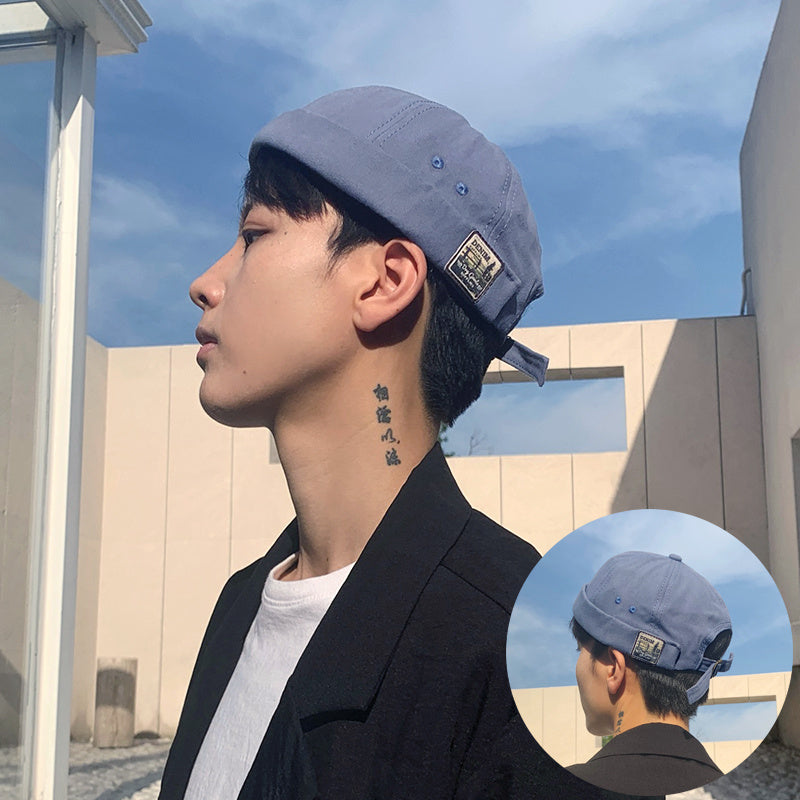 Retro Melon Hat Male Four Seasons Hip-hop Korean Version Of Beret Hat Street Hipsters Hats Without Eaves Landlord Women